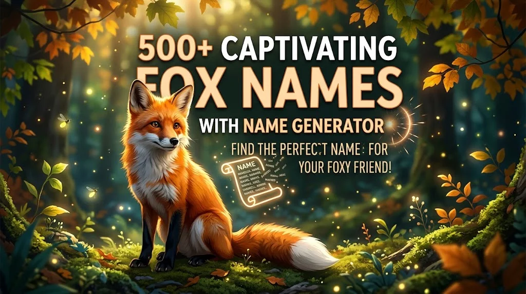 Captivating Fox Names With Name Generator