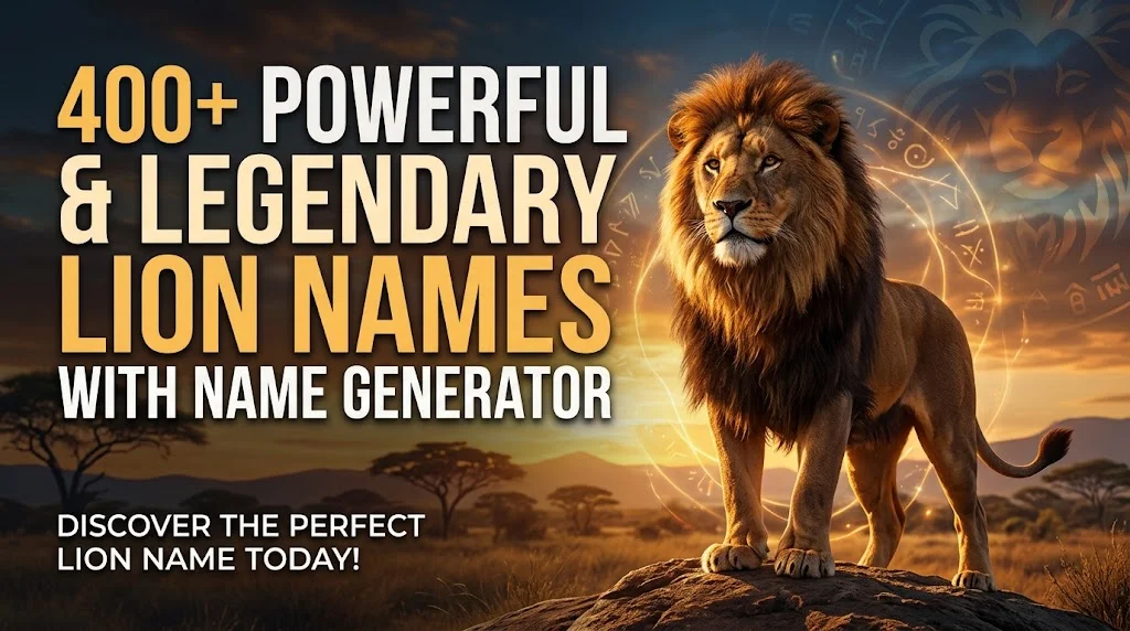 Powerful & Legendary Lion Names With Name Generator